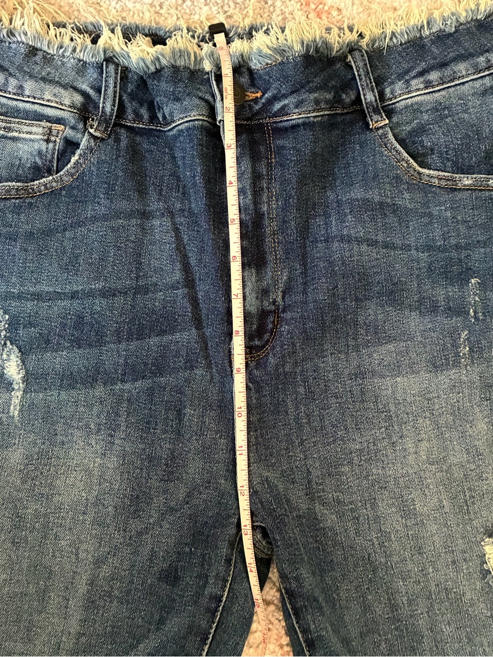 Risen Los Angeles Distressed Blue Denim Jeans Size 15 Comfy - Picture 4 of 7